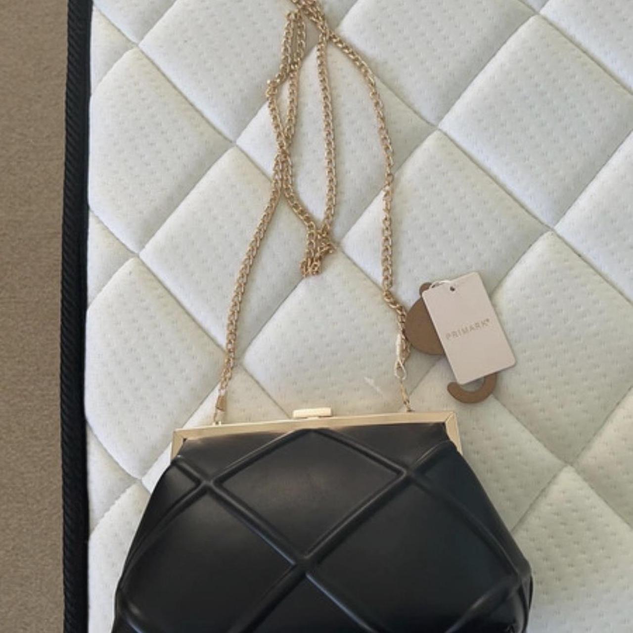primark gold chain black bag purse Depop