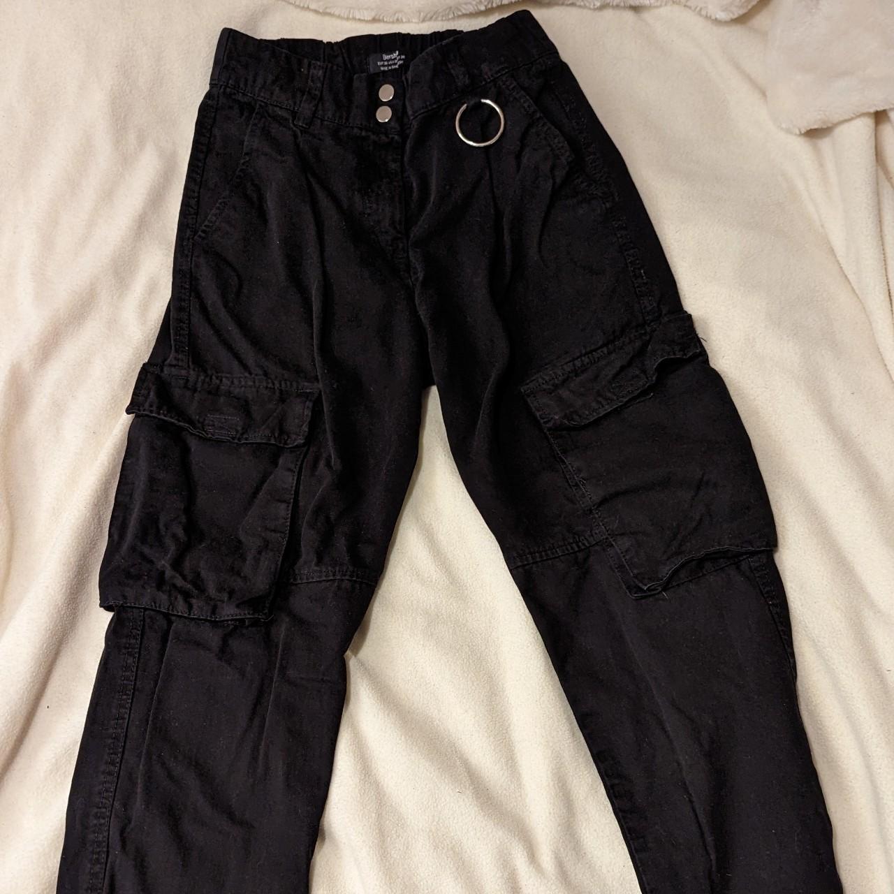 Black cargo pants. UK size 8. Excellent condition,... Depop