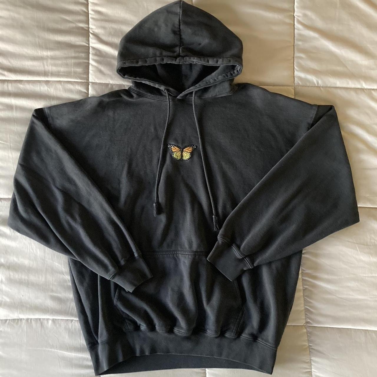 Brandy shops melville black hoodie with butterfly