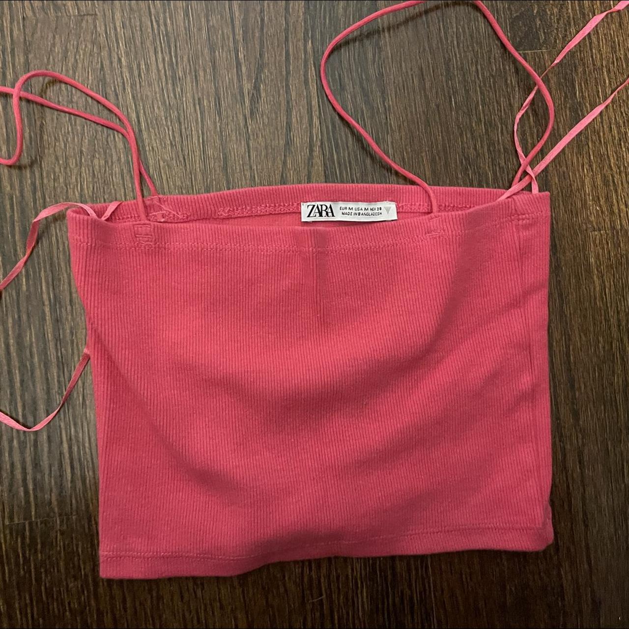Zara Women's Pink Vest Depop