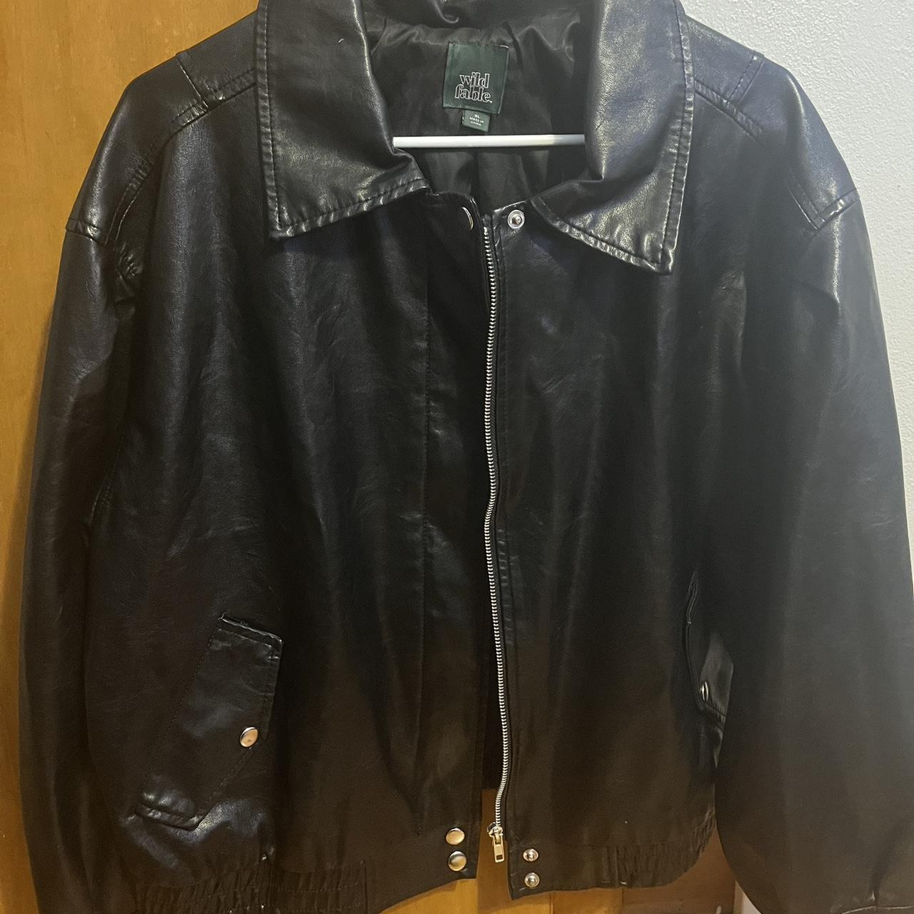 Women’s XL leather jacket Depop