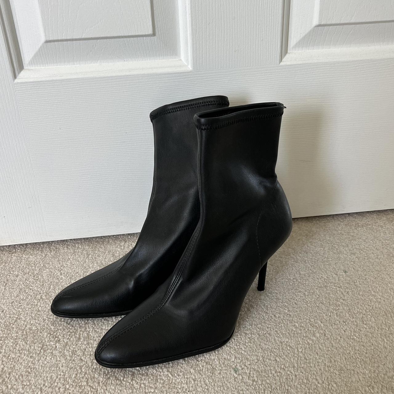 zara pearl booties