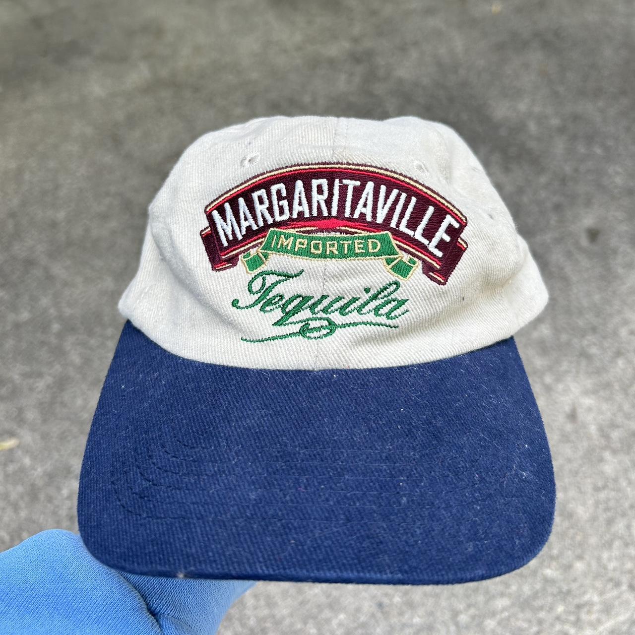 Men's Navy and Cream Hat Depop