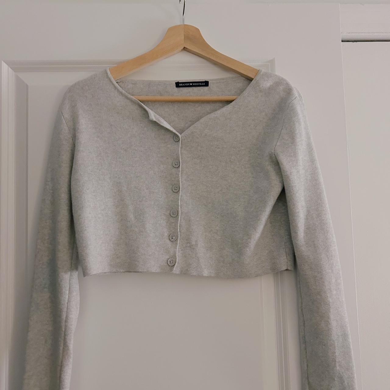 Brandy Melville gray sweater #brandymelville #johngalt - Depop