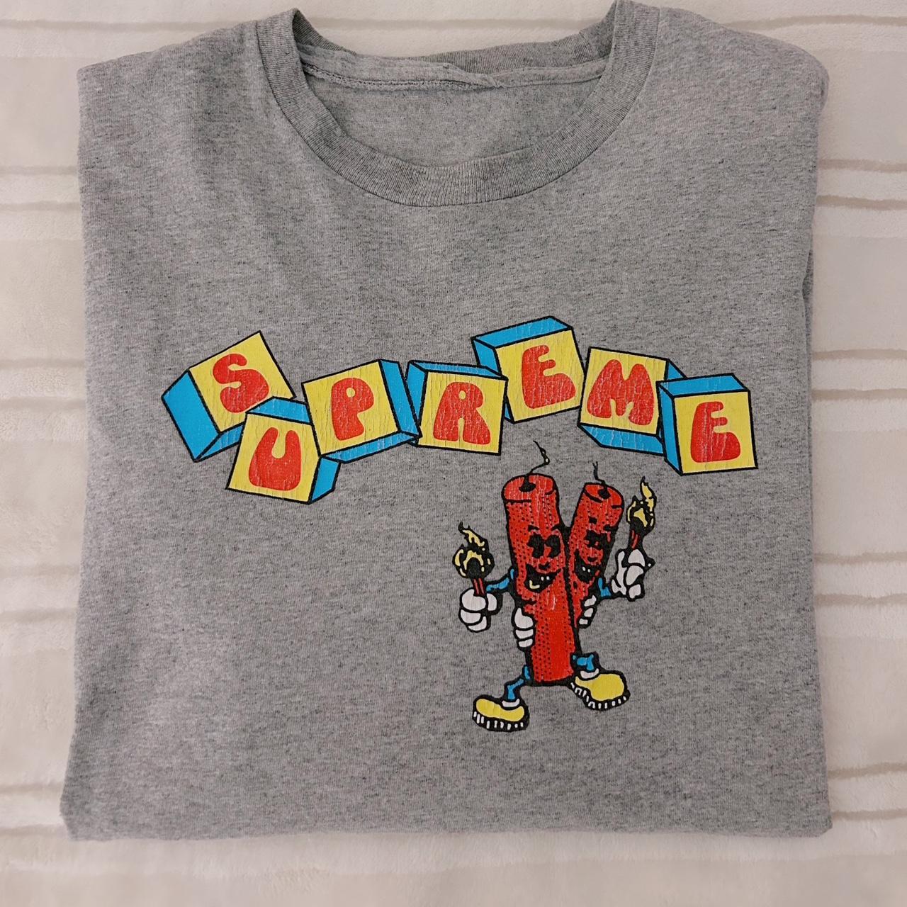 Supreme Dynamite Tee , Heather grey; men’s medium...