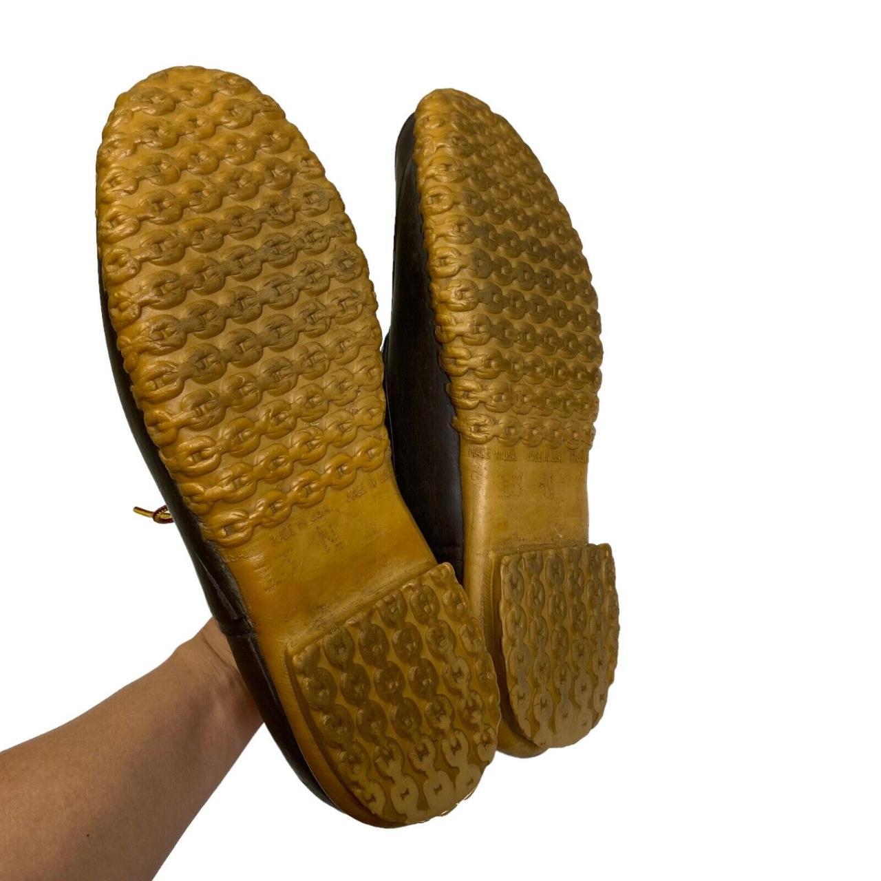 LL BEAN Men's Brown Leather Shoe Gumshoe Duck Bean... Depop