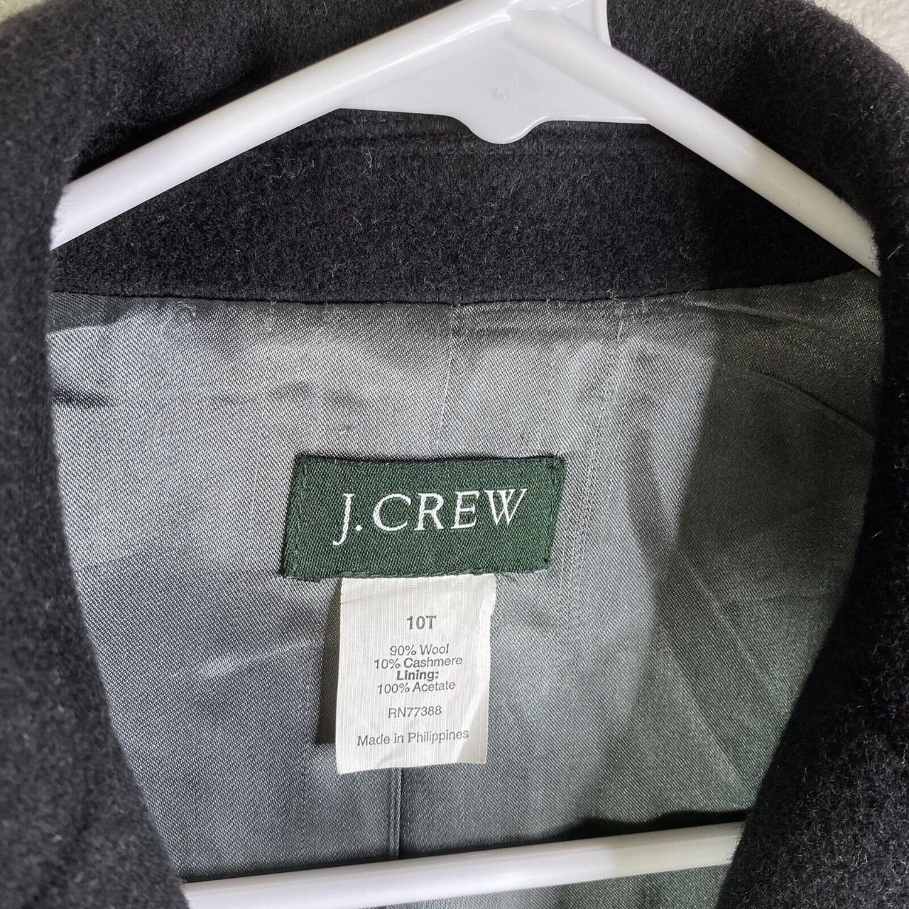 j crew wool cashmere coat Women’s Size 10 tall Black... - Depop