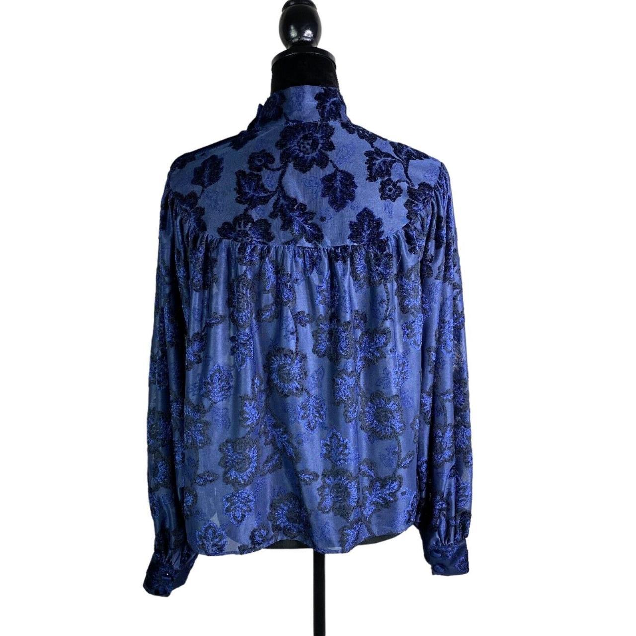 Anthropologie Women's Blue Blouse | Depop