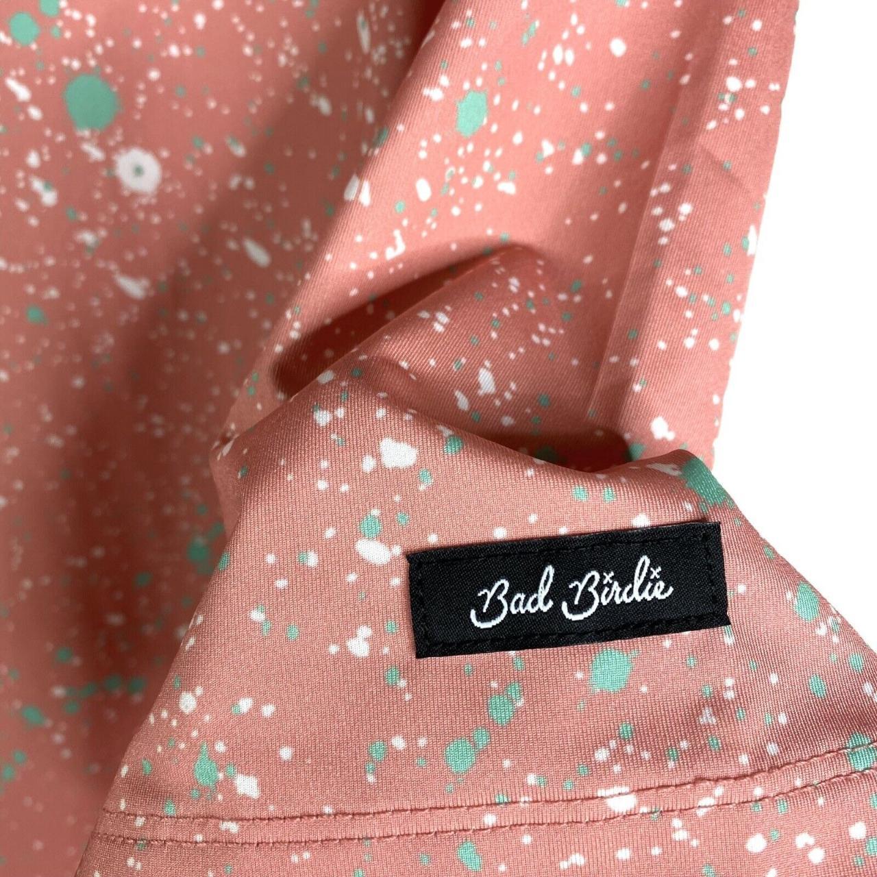 Men’s Bad Birdie Golf Polo Shirt Pink Paint Splatter... Depop