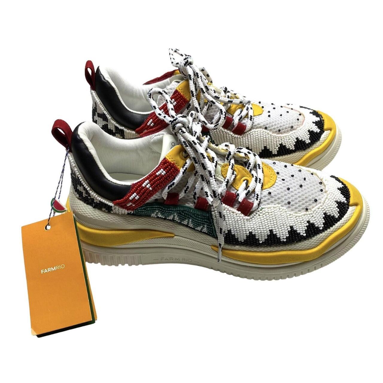 Farm Rio Sunset Beaded Platform Sneakers Size 9.5... Depop