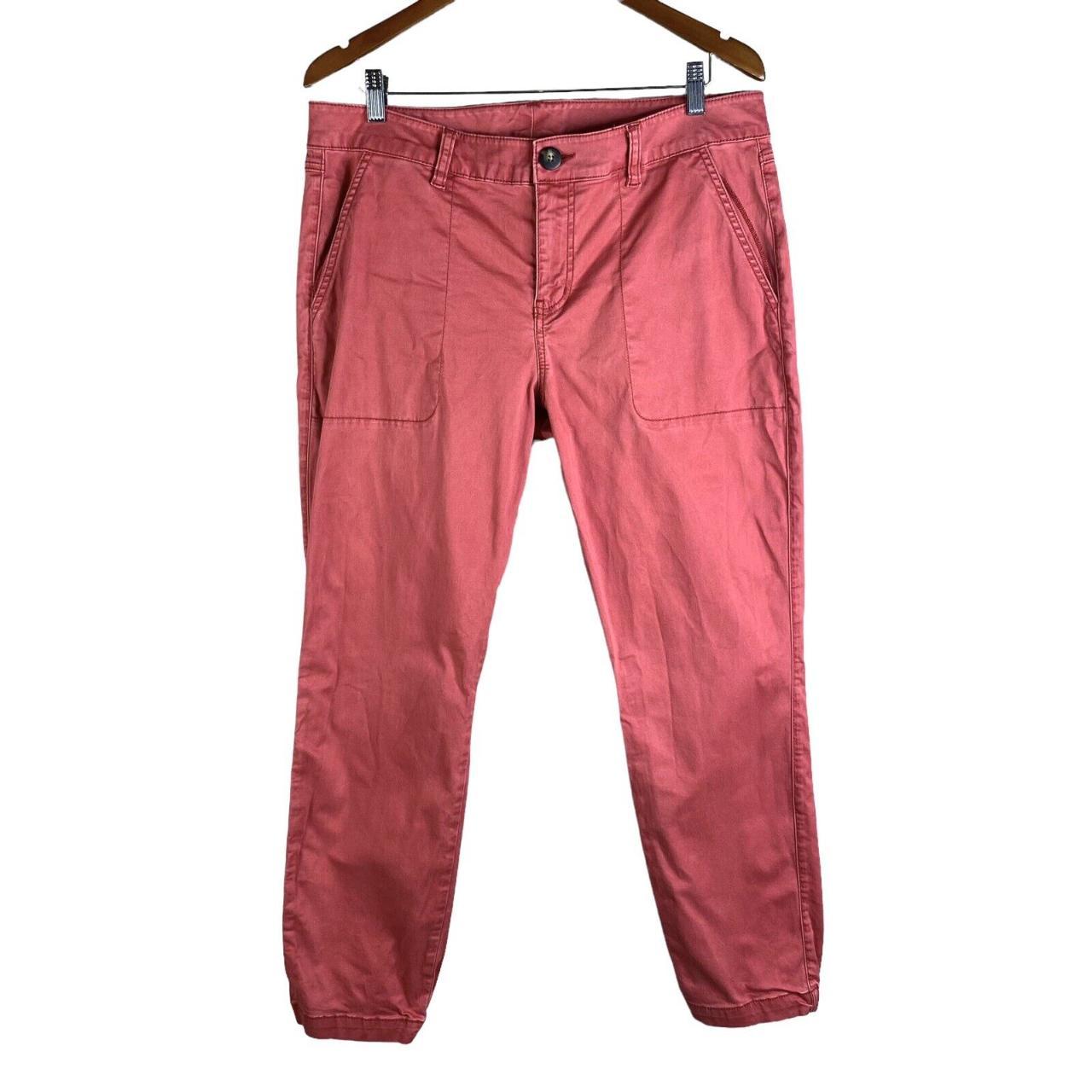 CAbi Hutton Cargo Jogger Pants Size 14 Nantucket Red... - Depop
