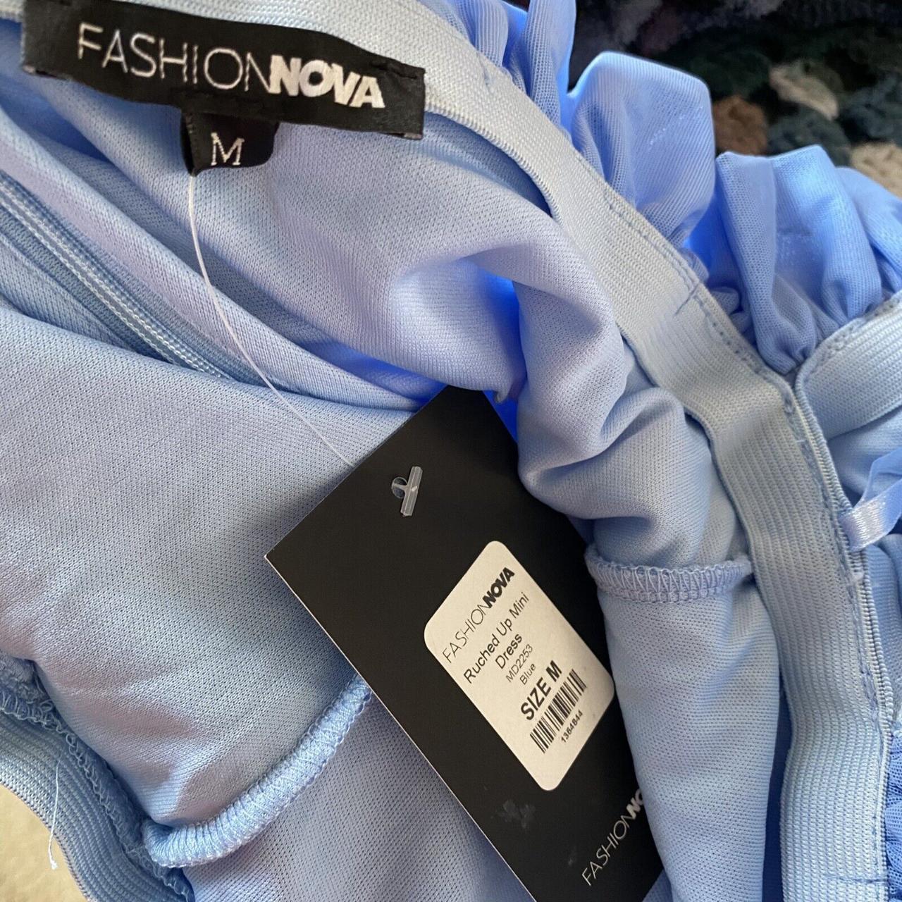 Fashion Nova Women's Blue Dress | Depop