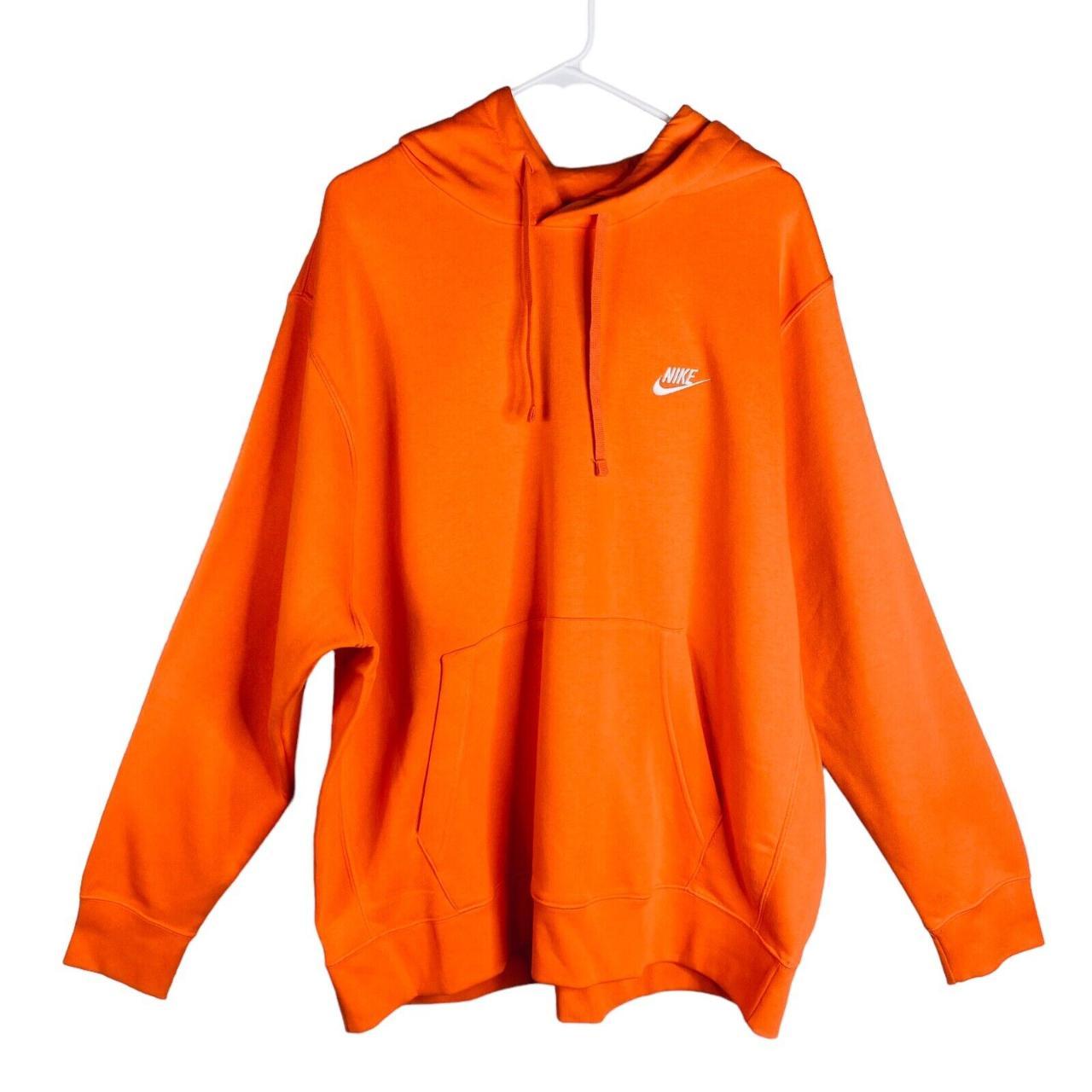 nike swoosh logo hoodie in orange