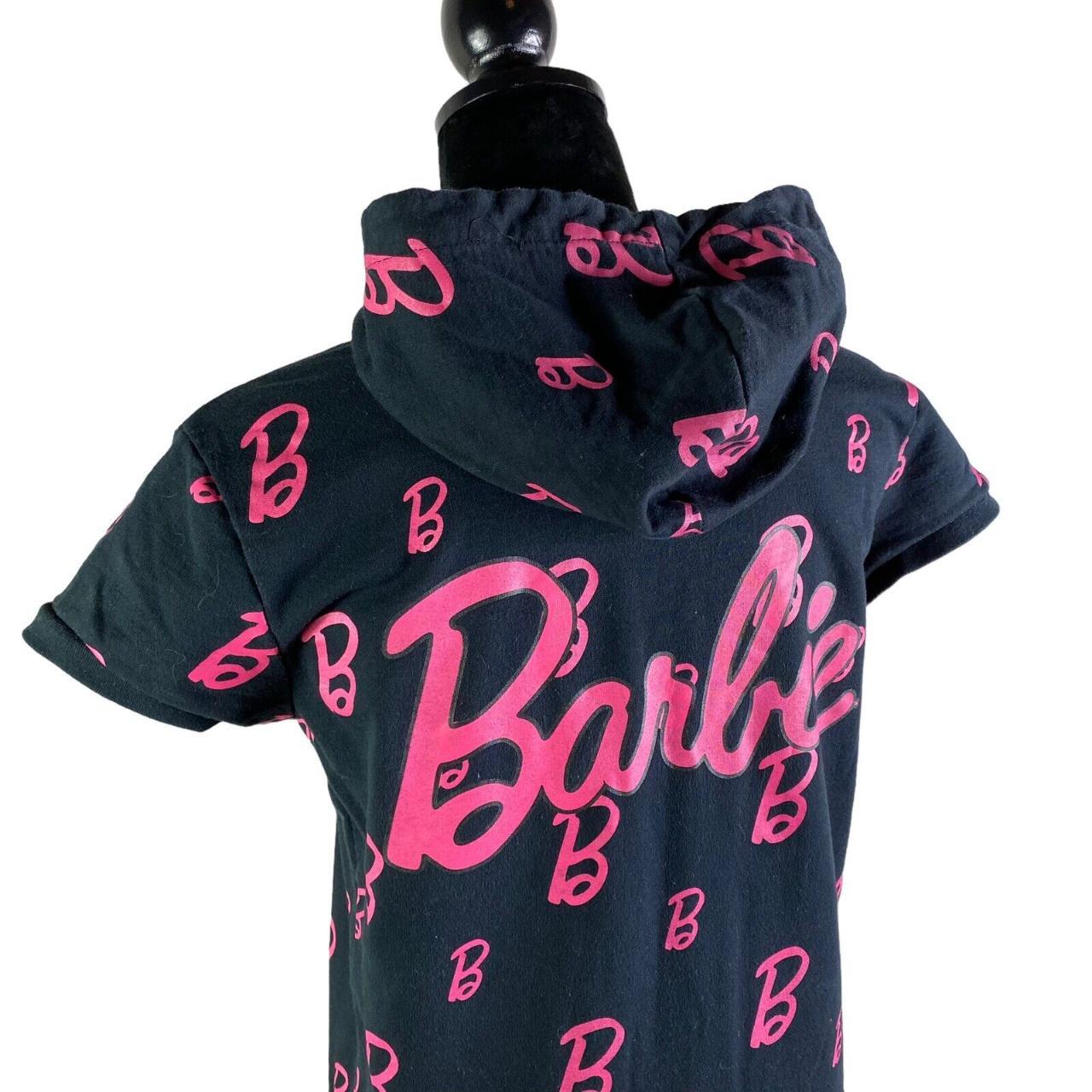 Barbie Hoodie Top Hot Topic Black Pink Y2K Goth Size... - Depop