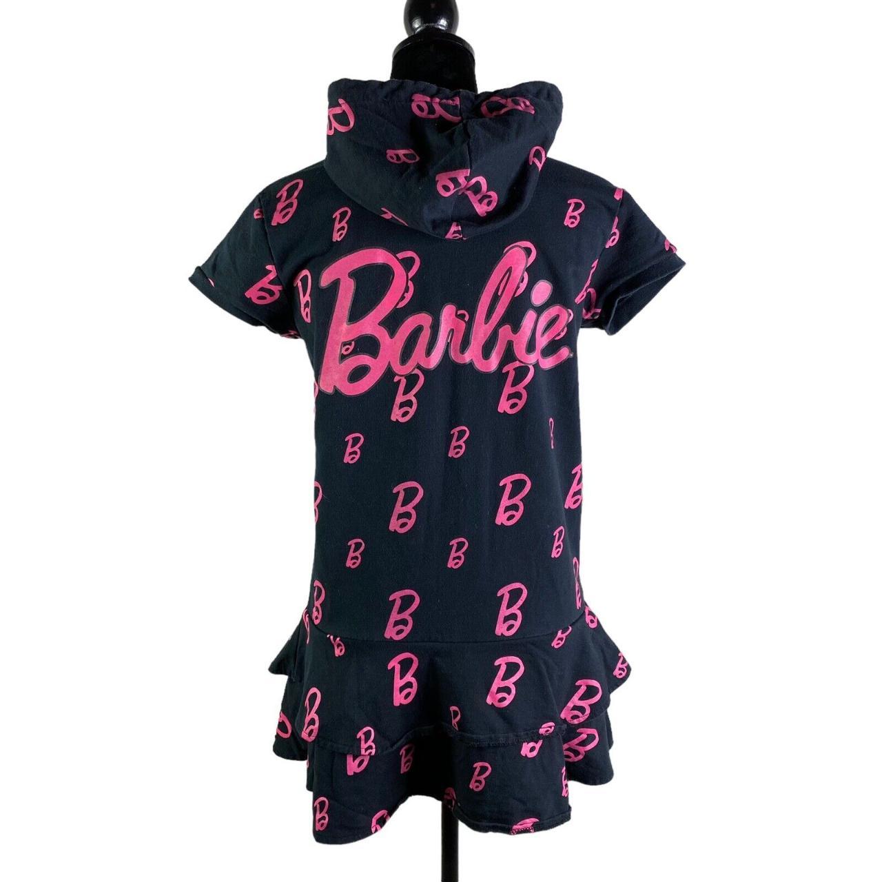 Barbie Hoodie Top Hot Topic Black Pink Y2K Goth Size... - Depop