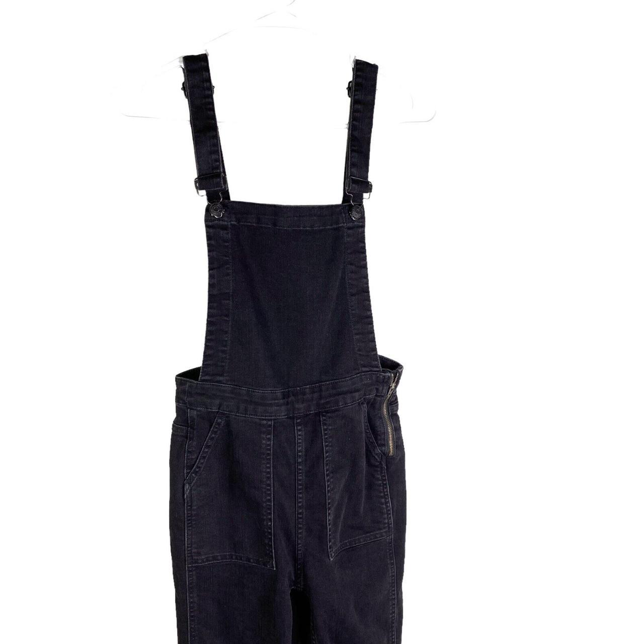 MADEWELL Skinny Overalls In Lunar Wash Black Raw Hem... - Depop