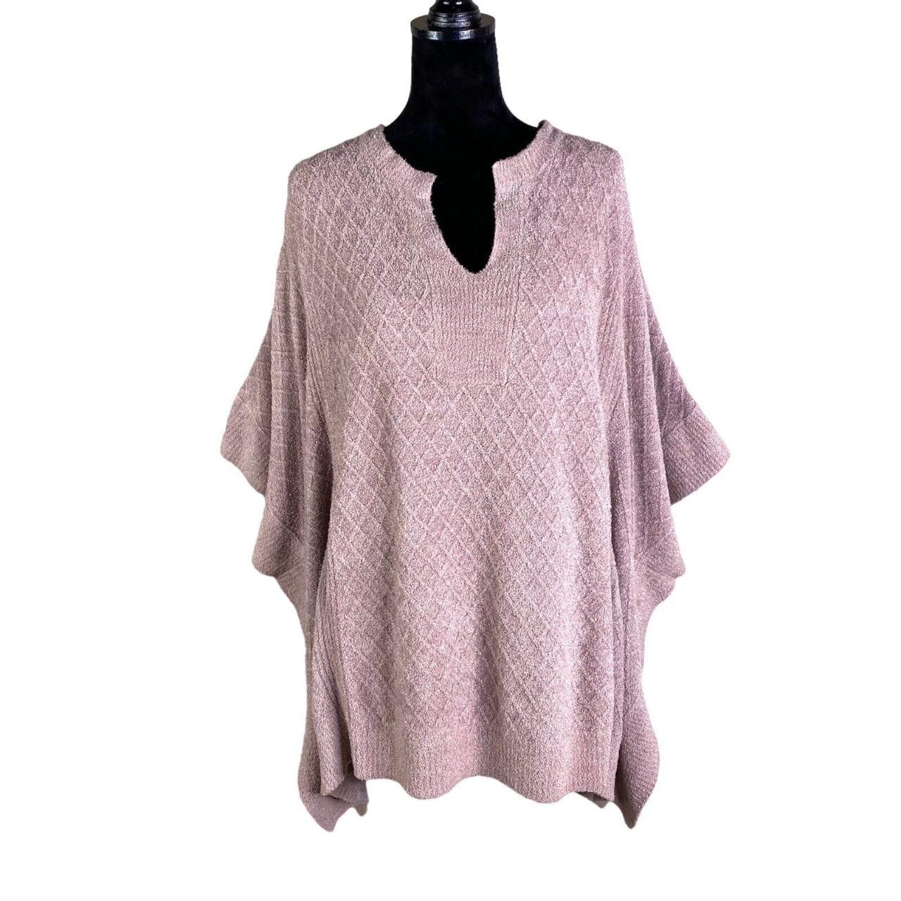 barefoot dreams cozychic lite Mauve Pink Split Neck… - Depop