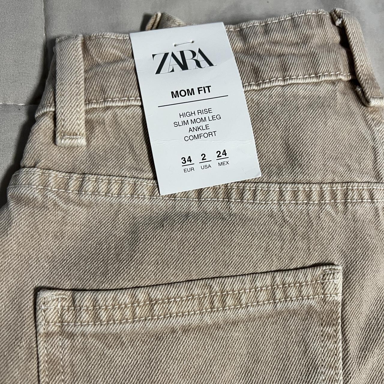 Zara Women's Tan Jeans | Depop