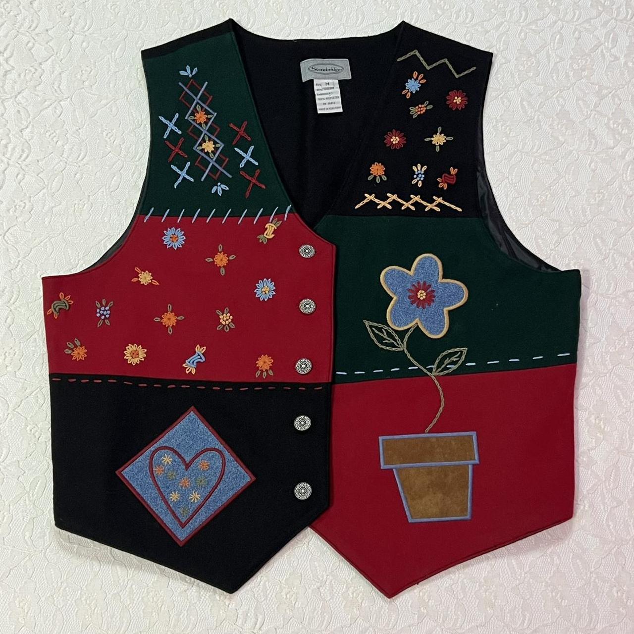 Women's Vest - Multi/Black - M – Stonebridge Embr… - image 1