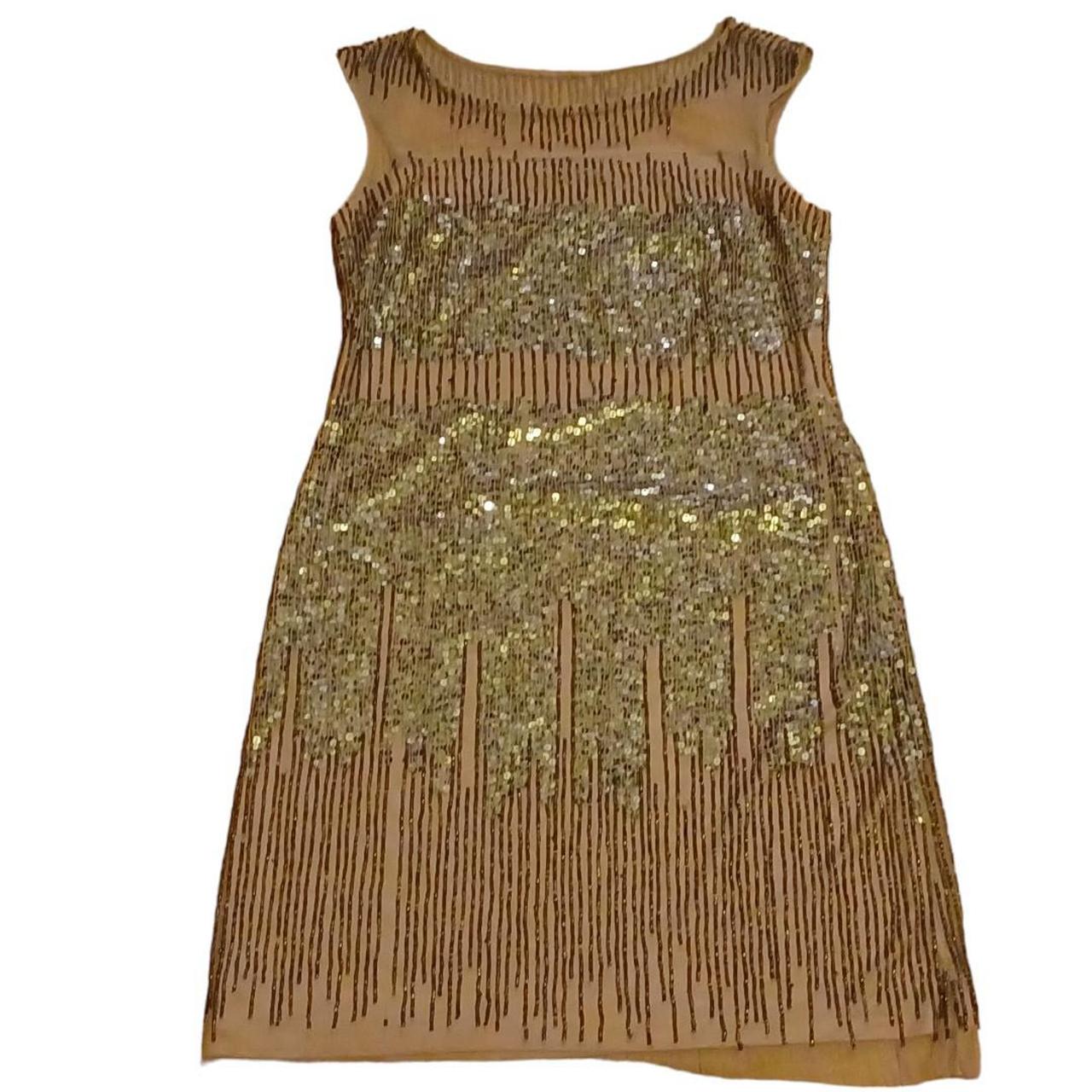 Adrianna Papell Sequins Flapper Style Dress Size