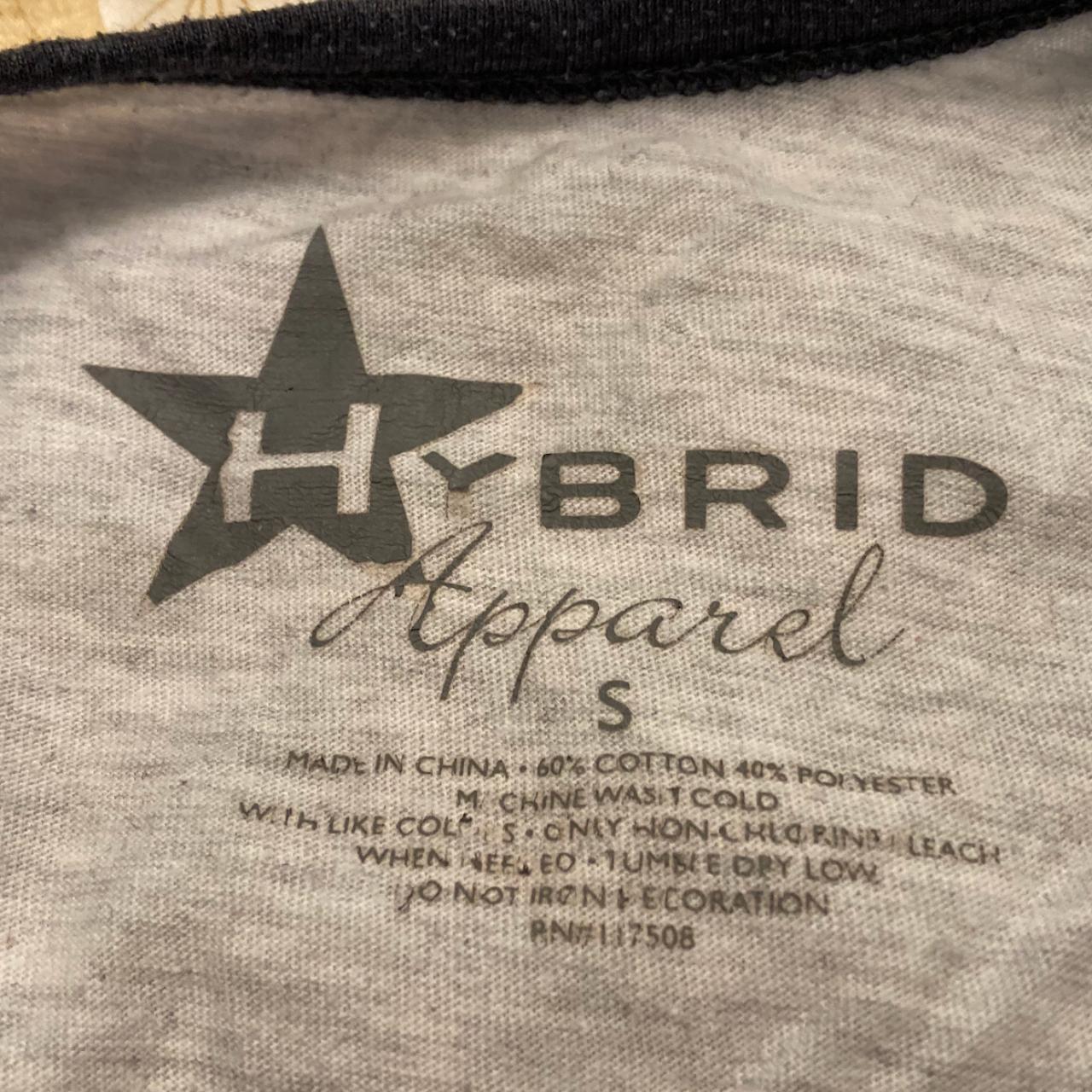 Hybrid Apparel Grey and Black T-shirt (2)