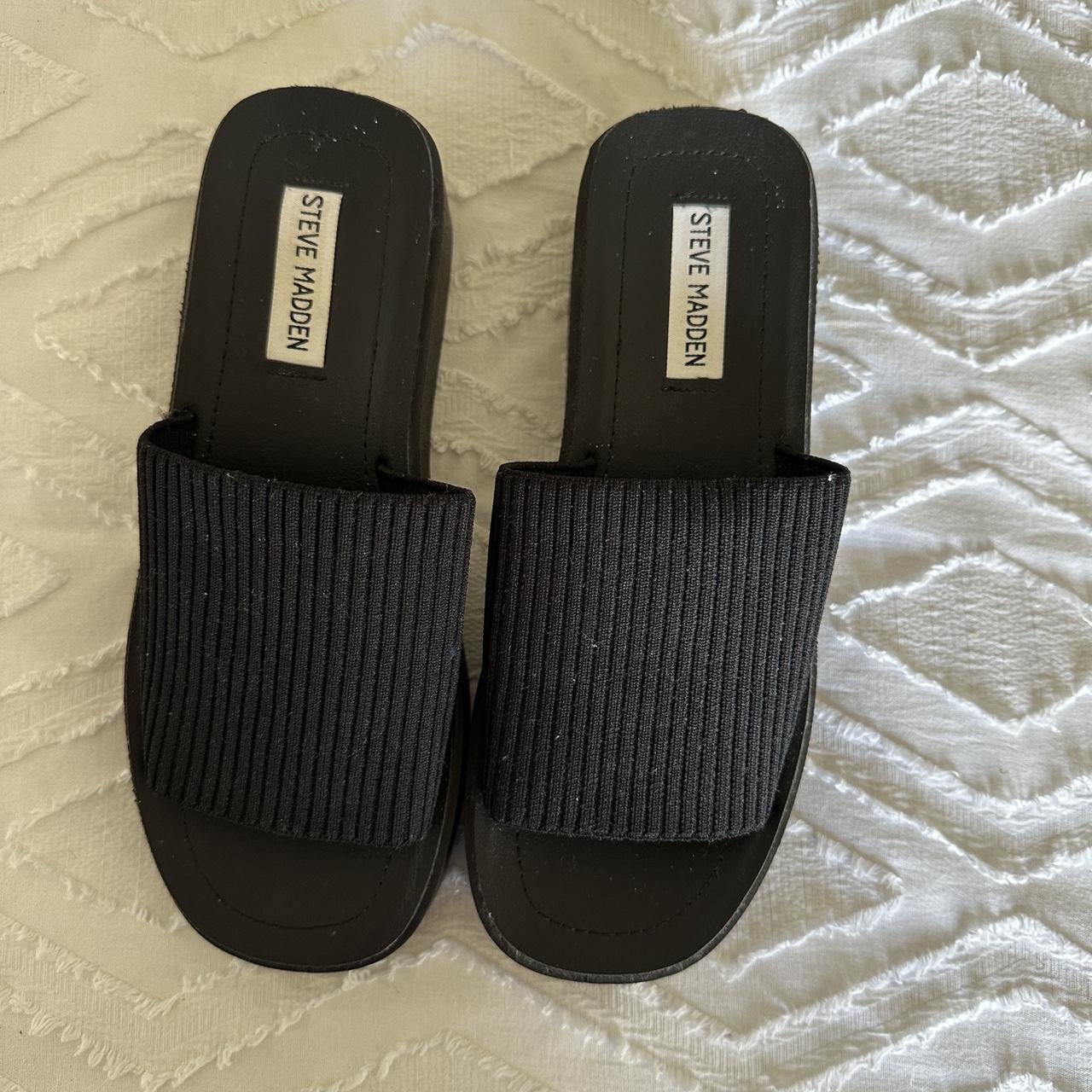 steve madden suede slides