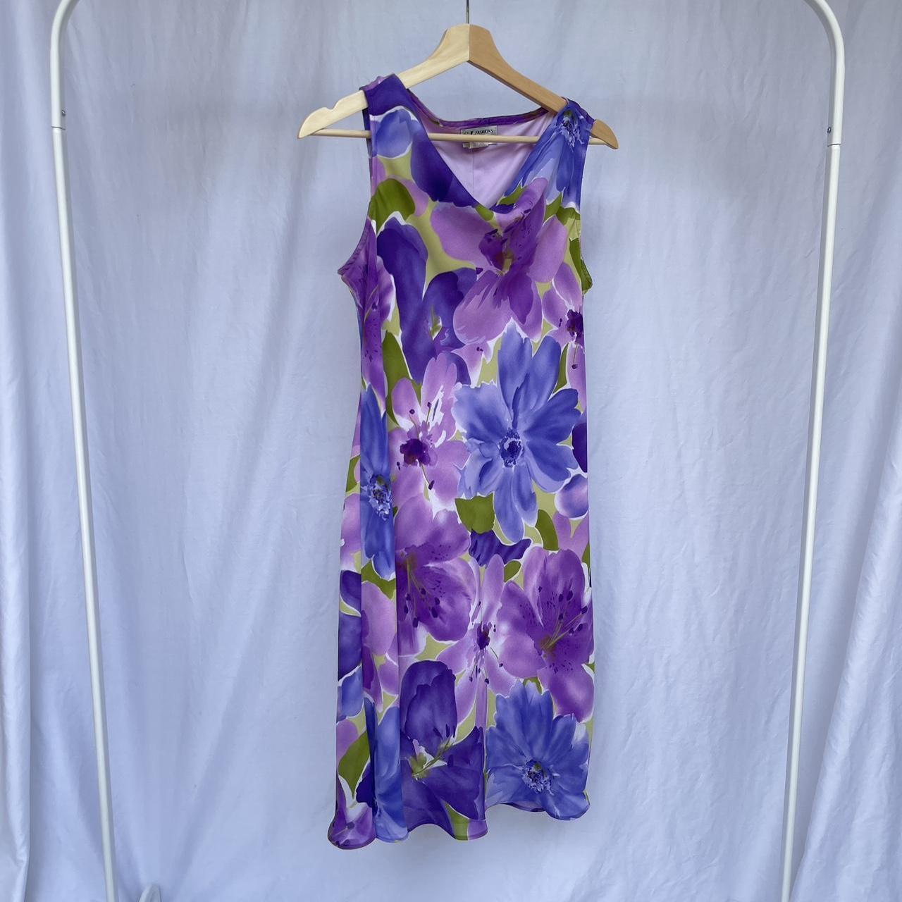 Y2k Purple Floral Midi Dress 💜 The prettiest early... - Depop