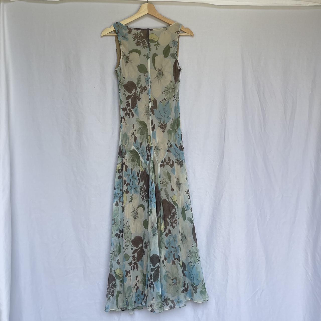 Y2k Floral Silk Maxi Dress 🦋🐻 The prettiest y2k... - Depop
