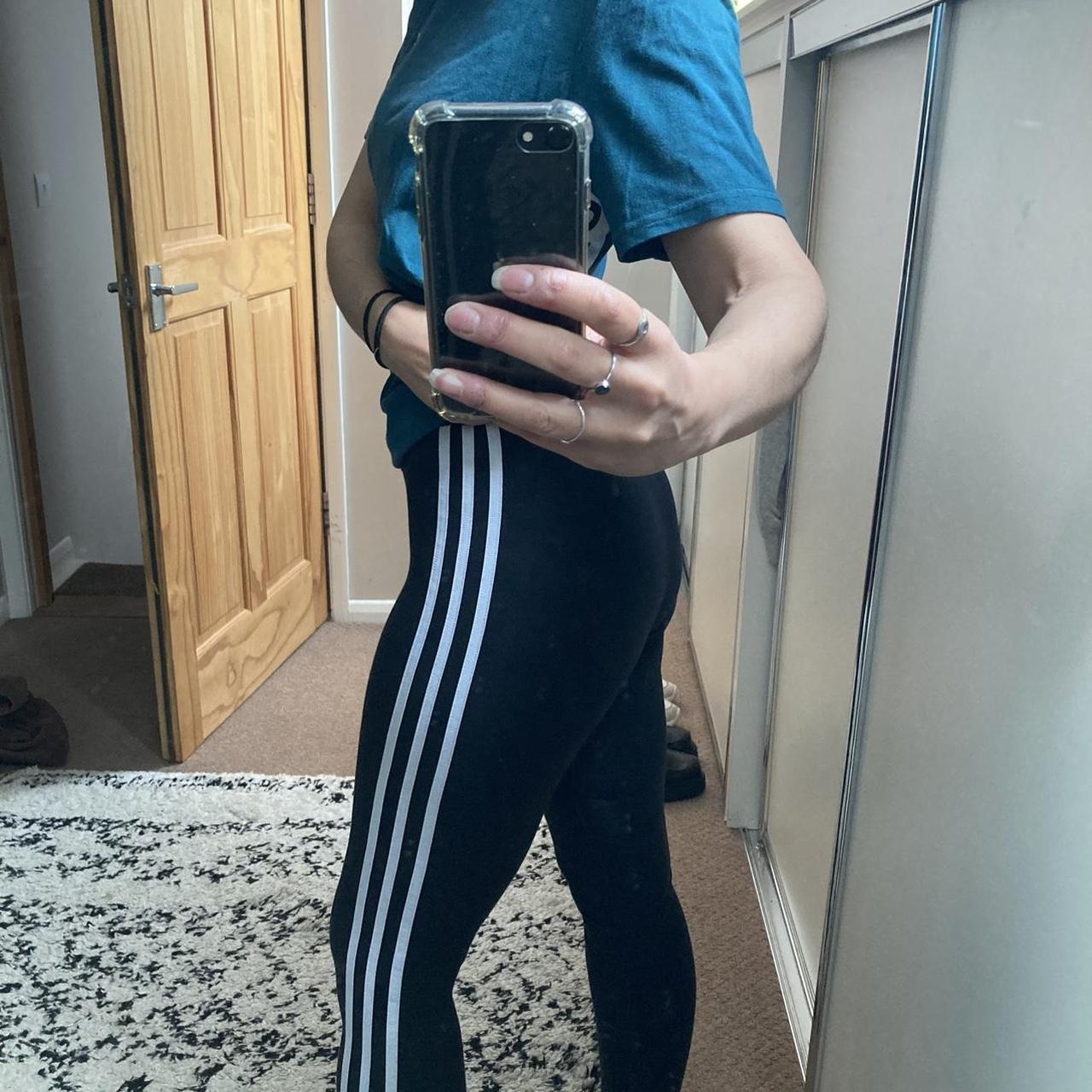 Black Adidas Sports Tights UK Size 6 Shown on UK8,... Depop