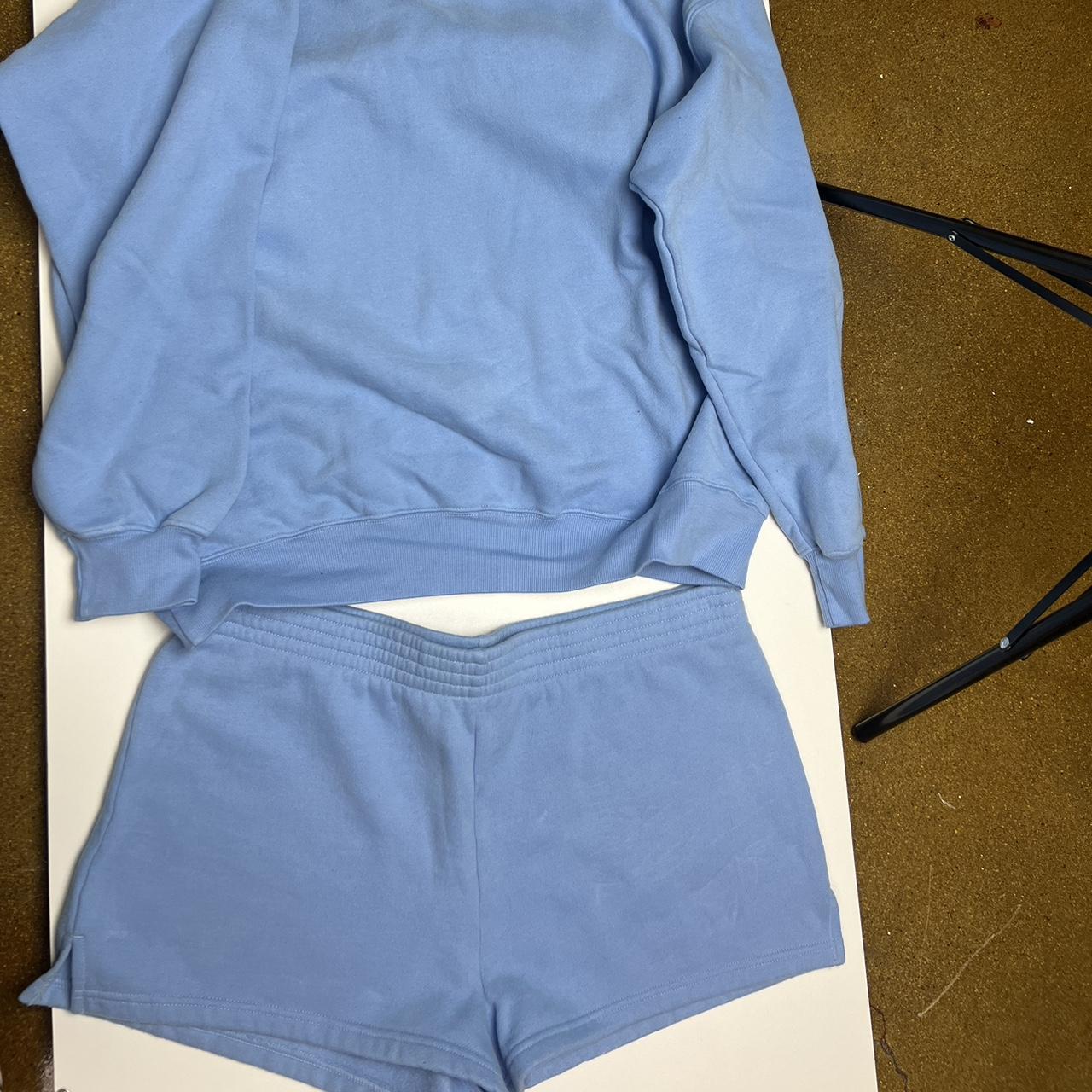 ARITZIA SET baby blue sweat suit set by tna Depop