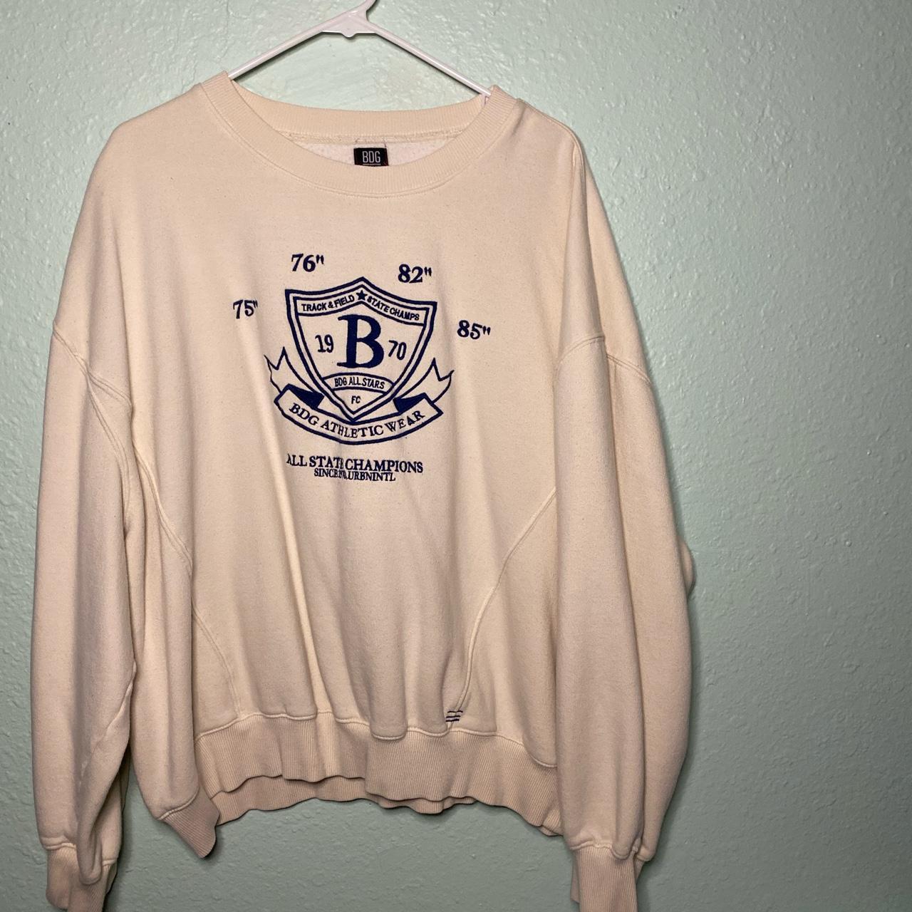 BDG Urban Outfitters Fayette College Womens Crewneck Sweatshirt - CREAM