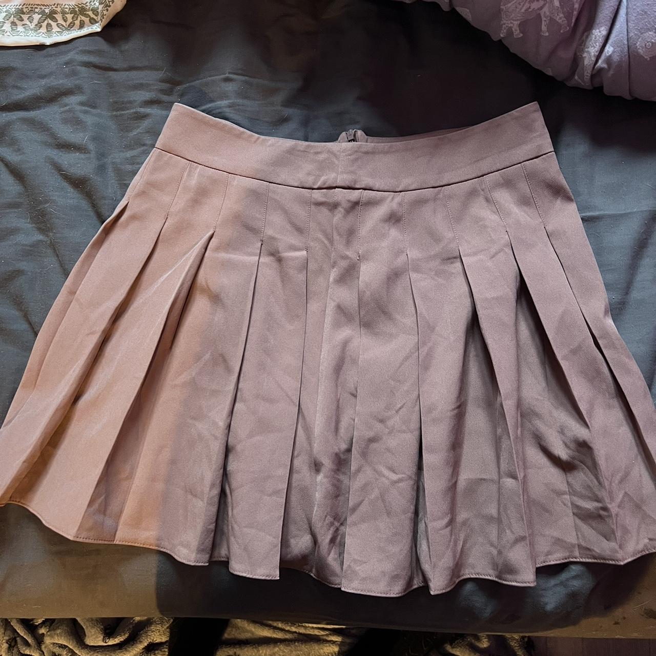 brown tennis skirt brand new never been worn just... - Depop