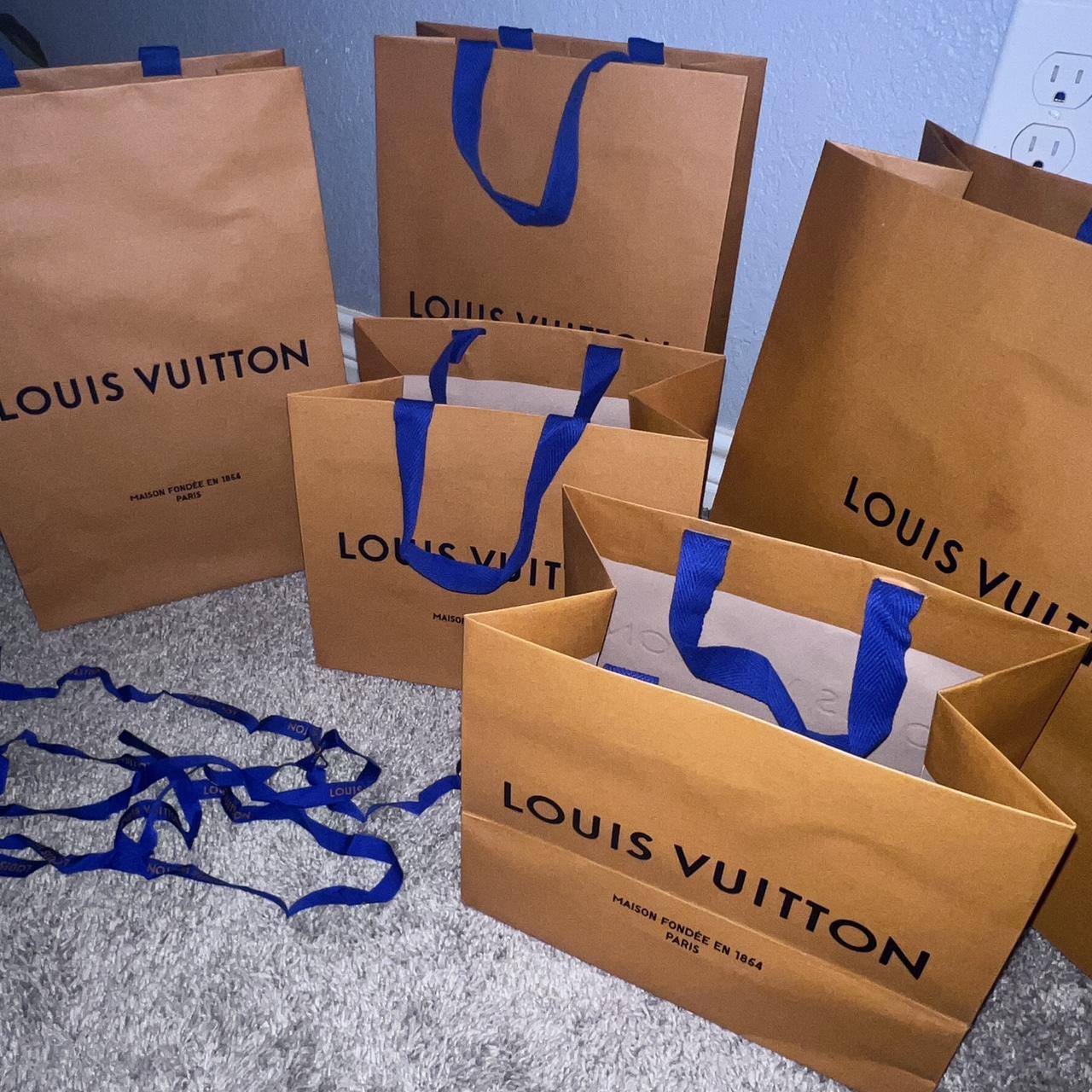 2 shorter and smaller LV shopping bags, 2 taller - Depop