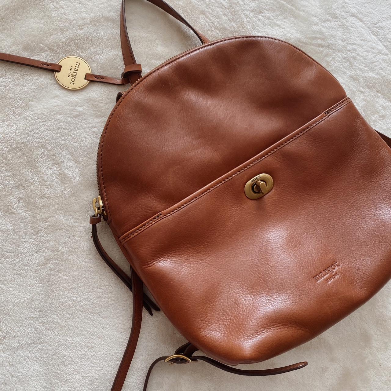 Brown Margot NY Backpack Leather material, - Depop
