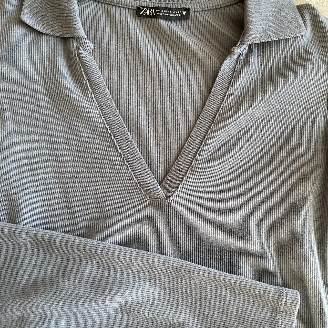 Zara size small dress. It is a gray blue color. It... Depop