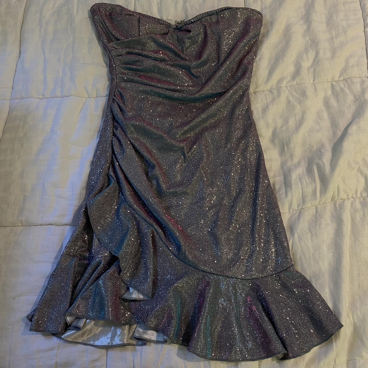 size medium Akira holographic strapless homecoming