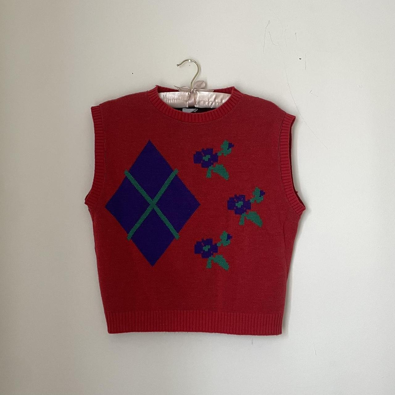 Women's Sweater - Red/Multi - 4 – vintage sweater… - image 1