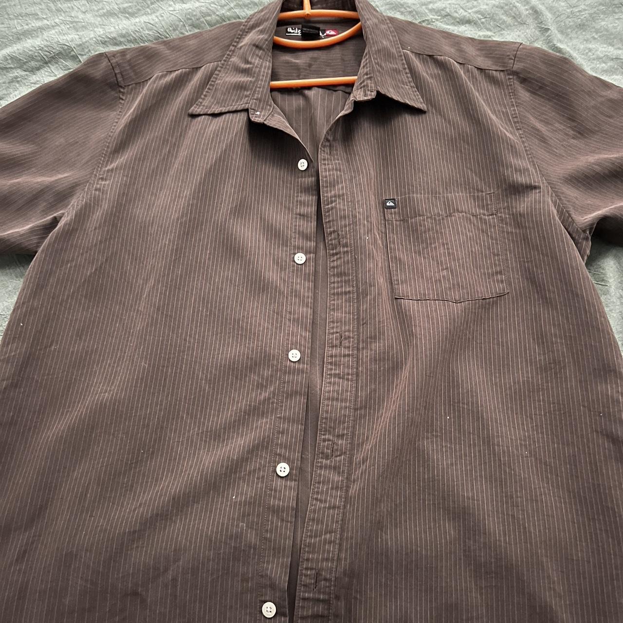 Dark brown button up (Thrifted and never used) - Depop