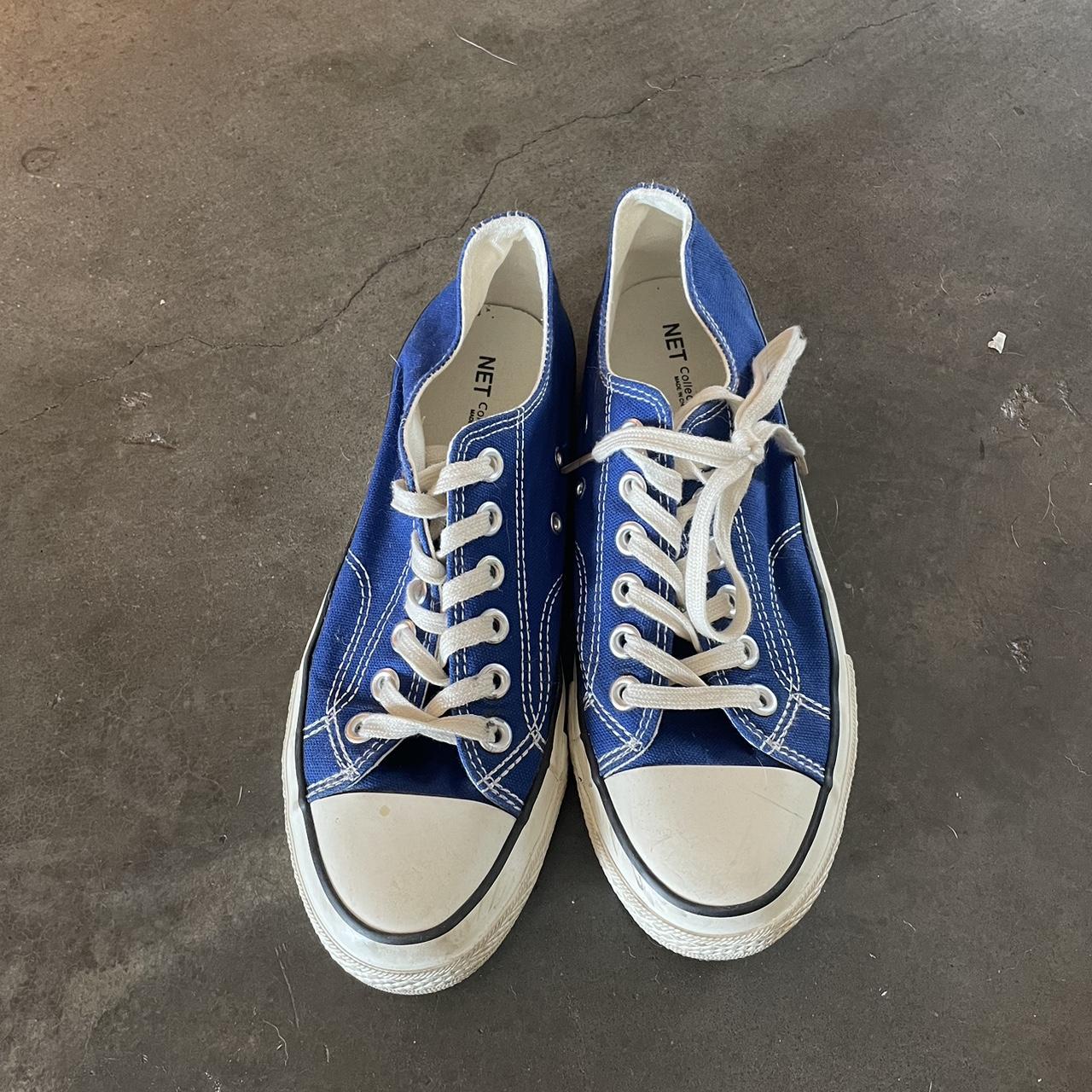 Royal blue Converse style tennis shoes from Net. Depop