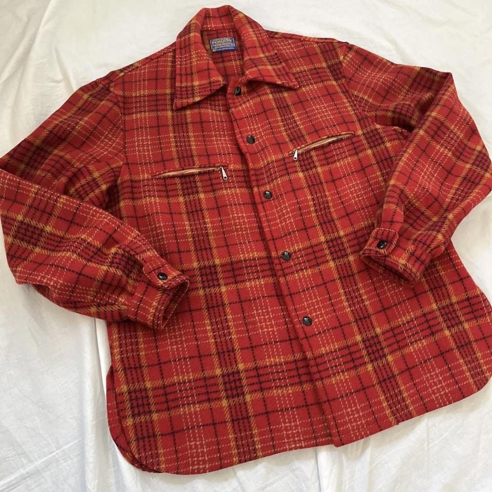 Vintage Pendleton RARE Wool Flannel Shirt 50s 60s... - Depop