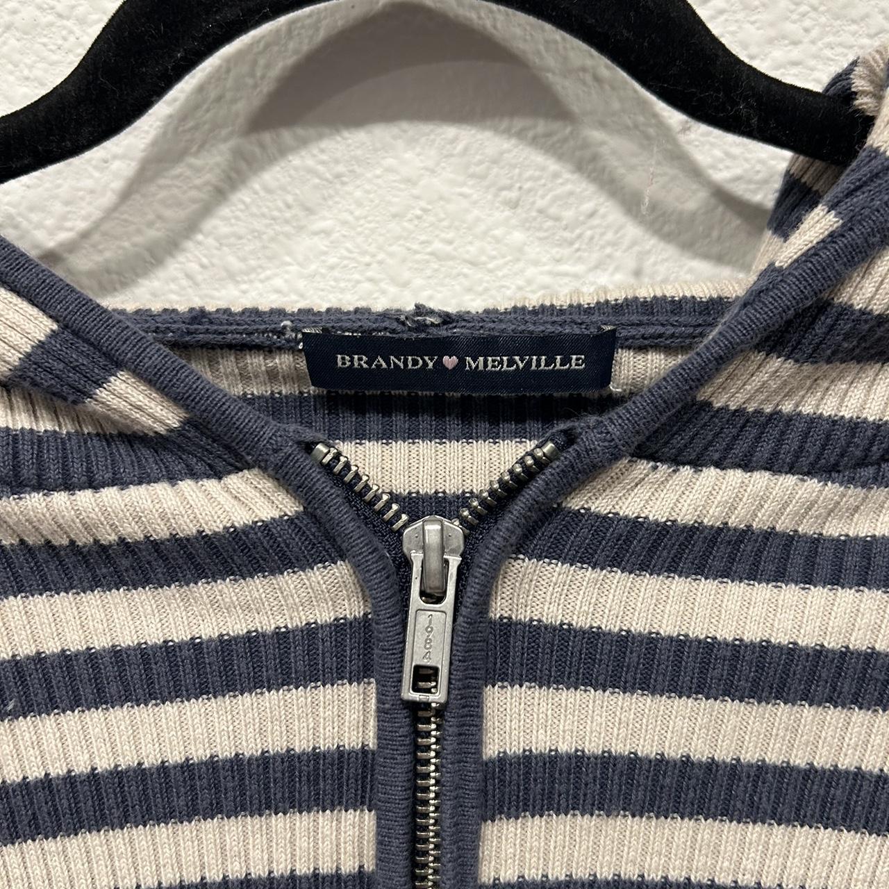 brandy melville knit striped jacket Depop