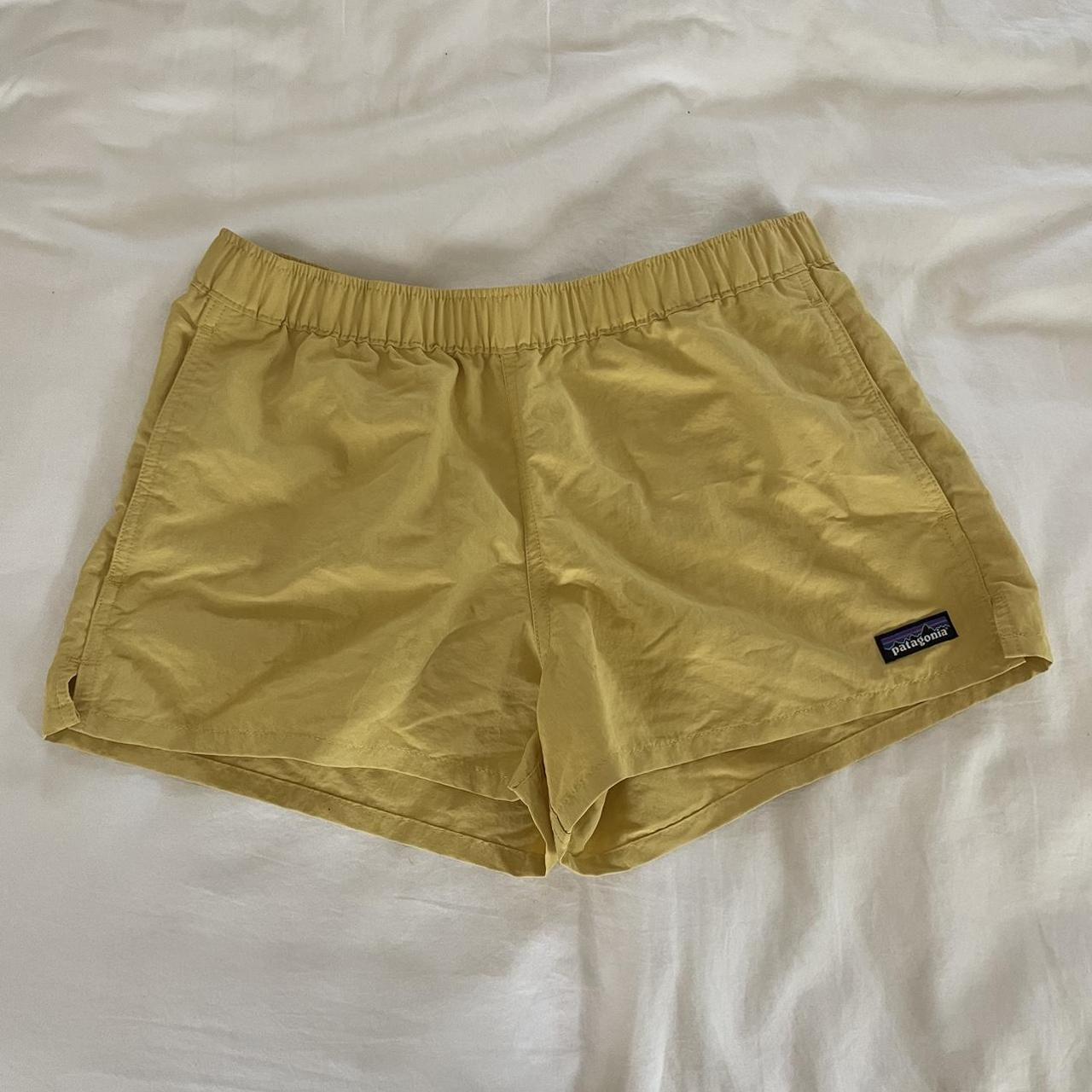 Patagonia Women's Yellow Shorts Depop