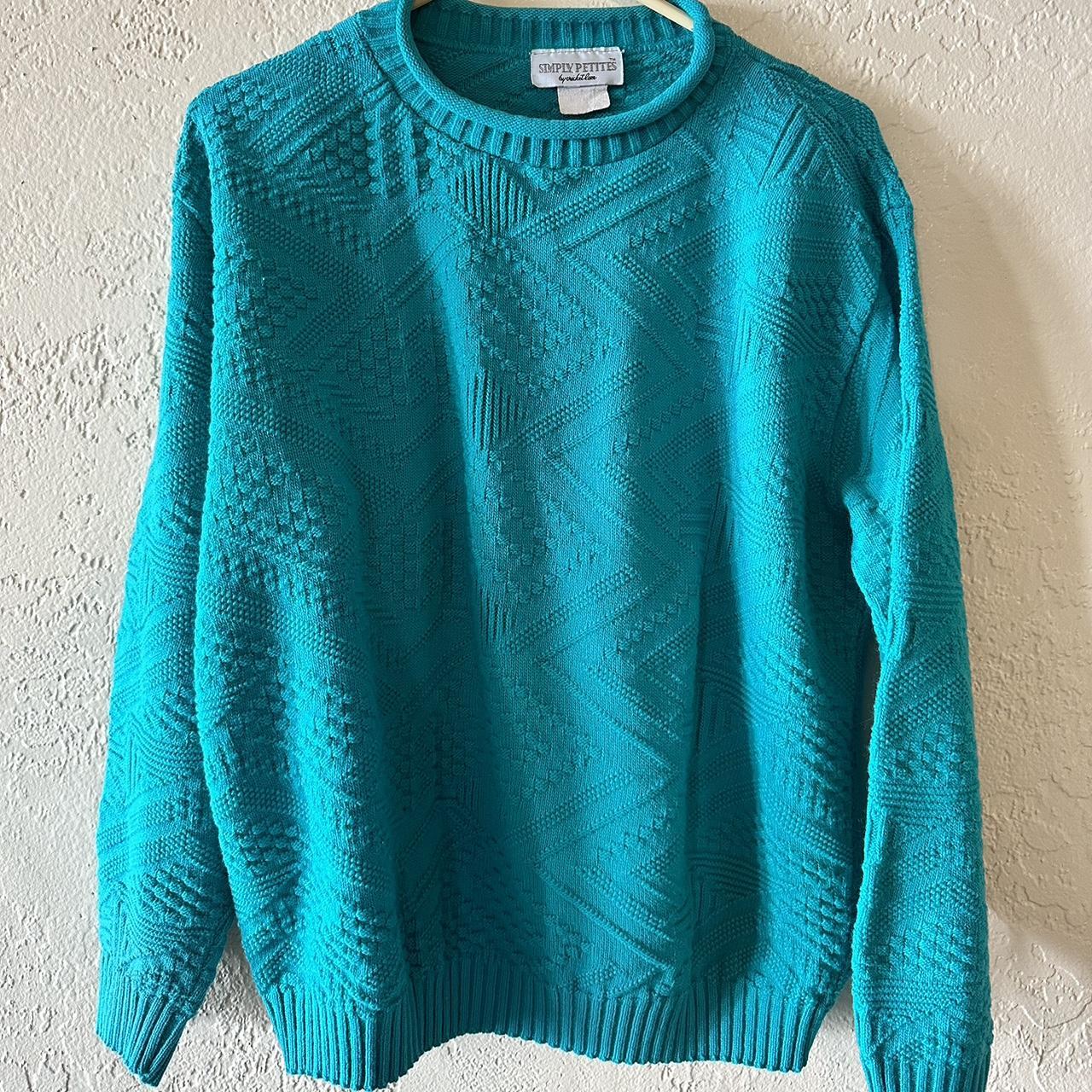 Vera Wang Simply Petites baby blue sweater Add that... - Depop