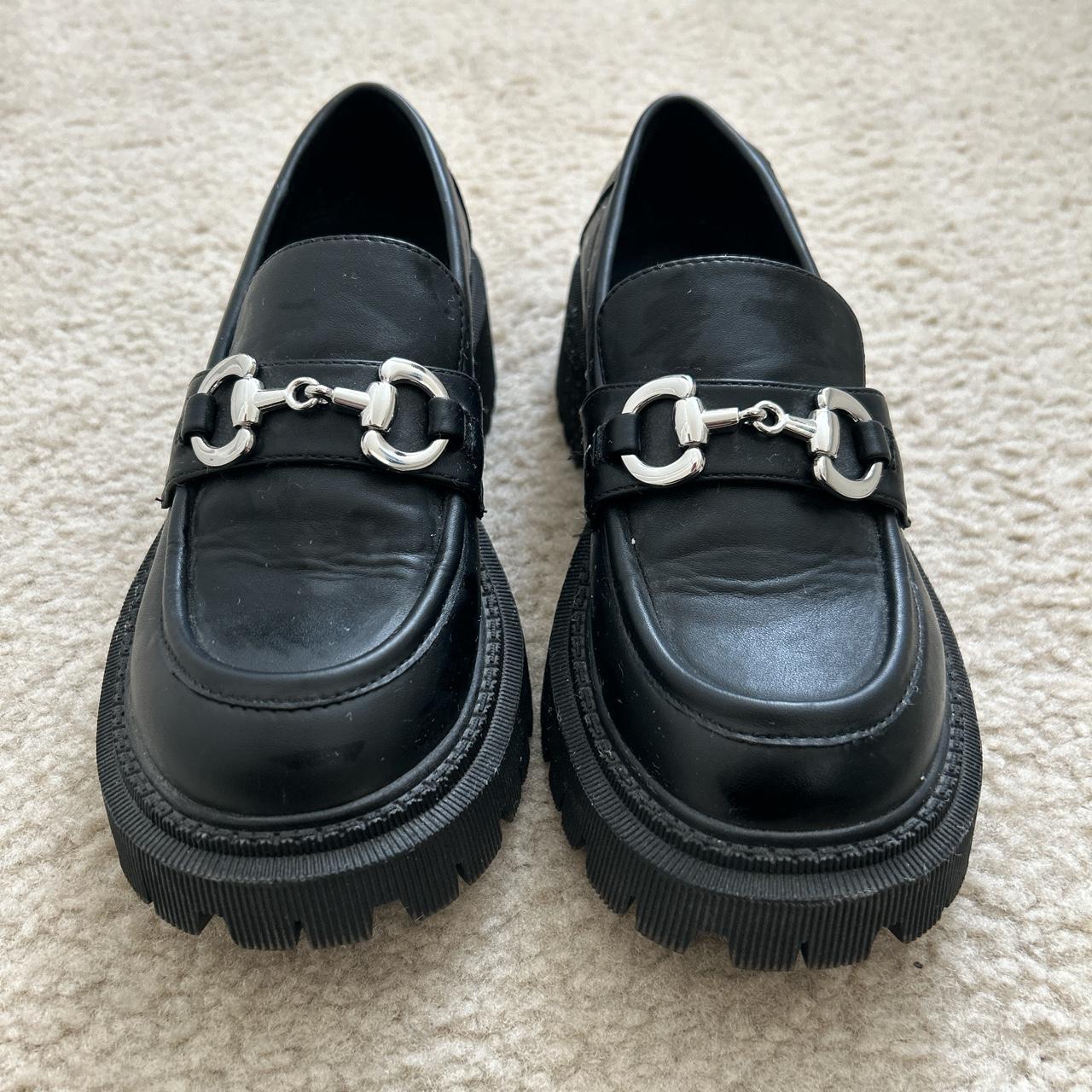 loafers with silver buckle