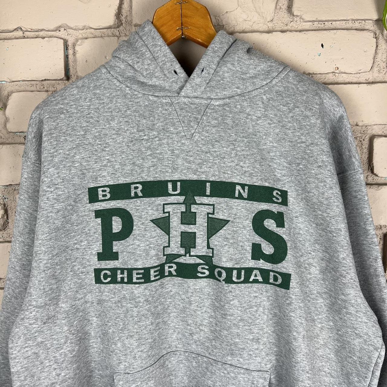 2000s Gray “Bruins PHS Cheer Squad” Hoodie Tagged... - Depop