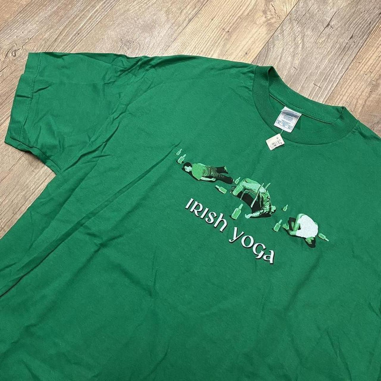 Men's Green Short Sleeve Shirt - Irish Yoga