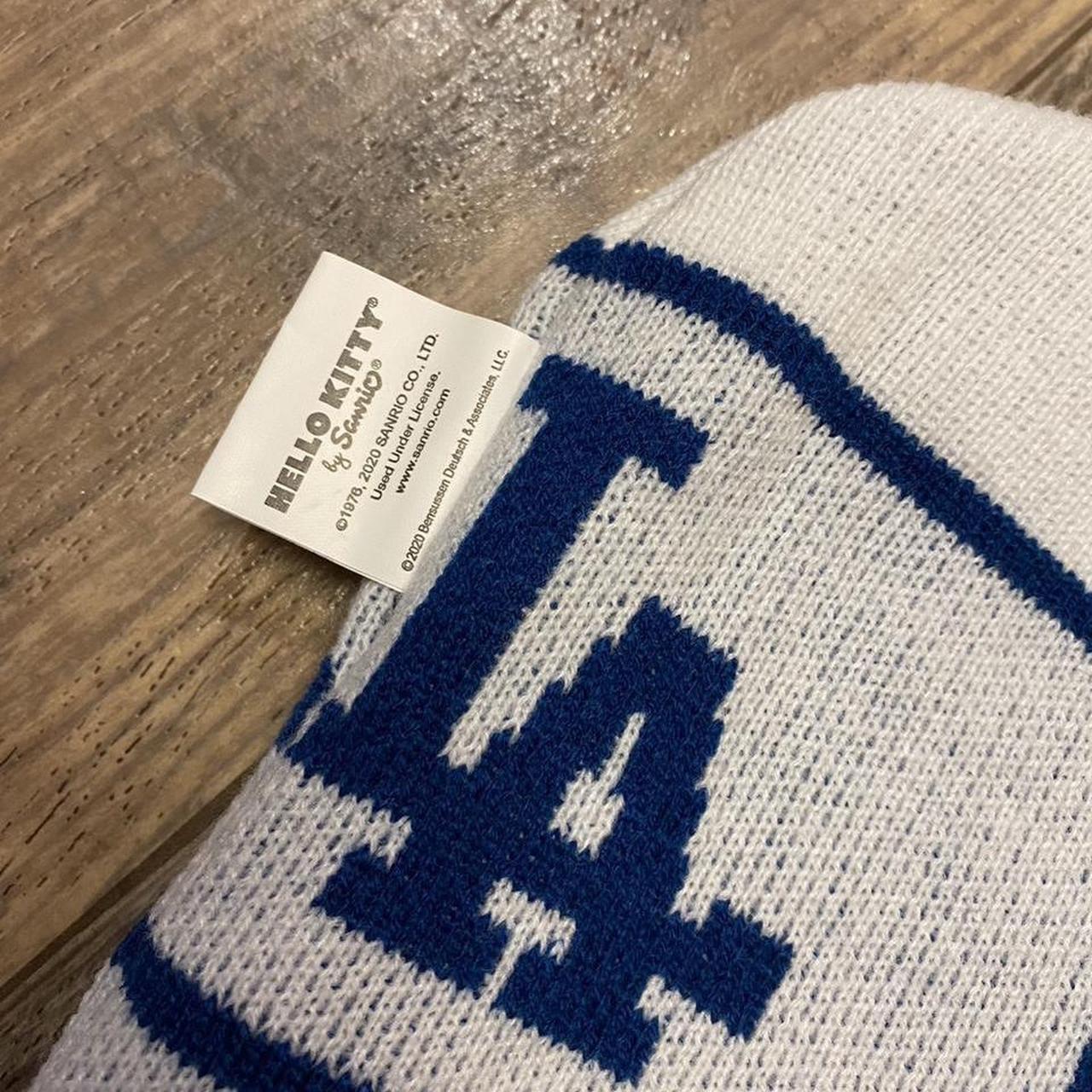 Reversible Los Angeles Dodgers Hello Kitty Beanie.  - Depop