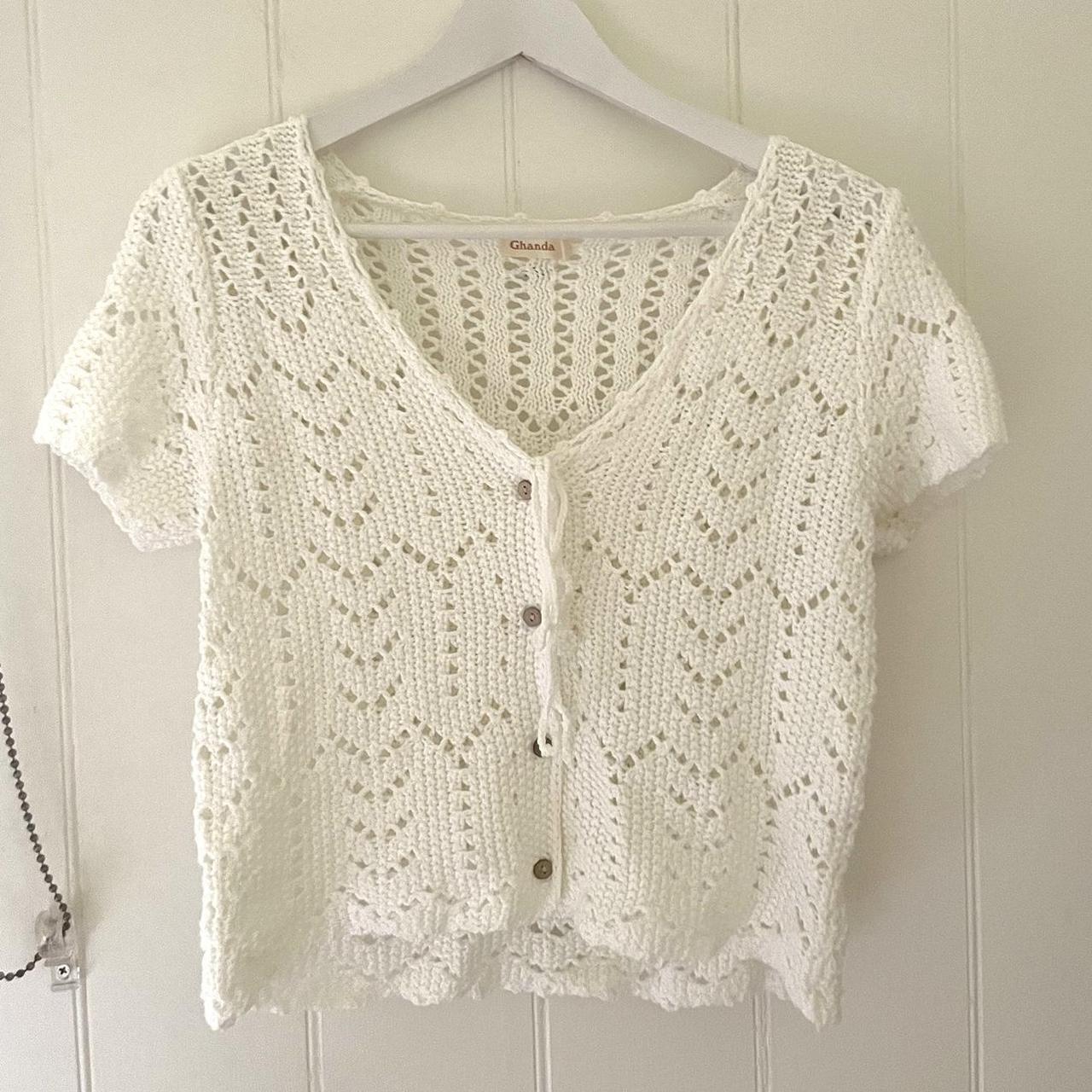 Ghanda crochet top size small only worn once Depop