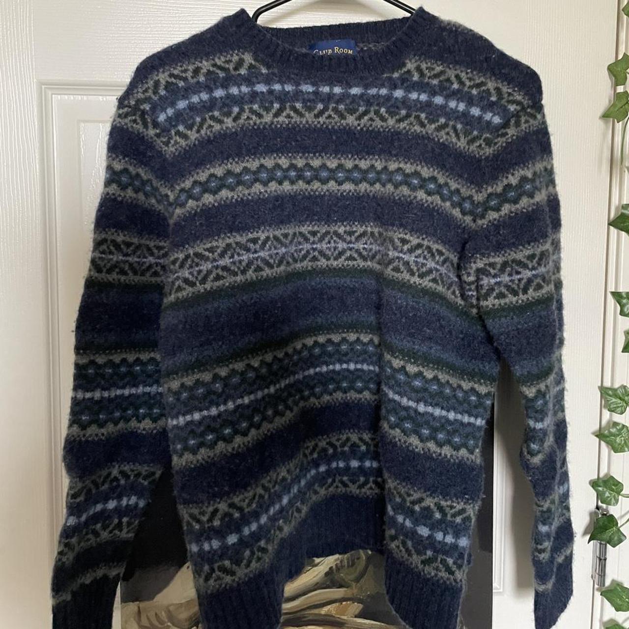 vintage grandpa sweater :) i love it but i'm... - Depop