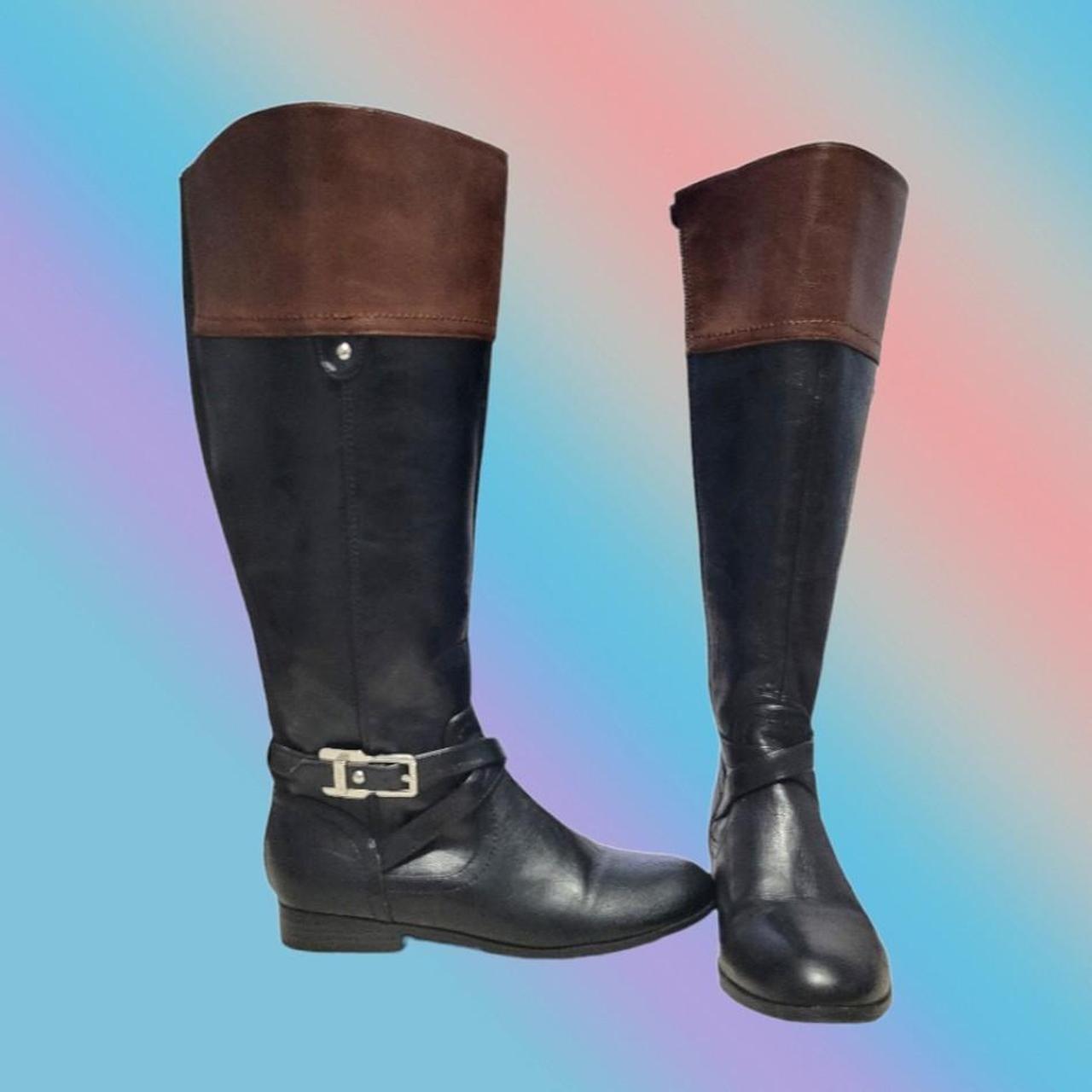 Unisa black and brown riding boots, size 6.5. Like... Depop